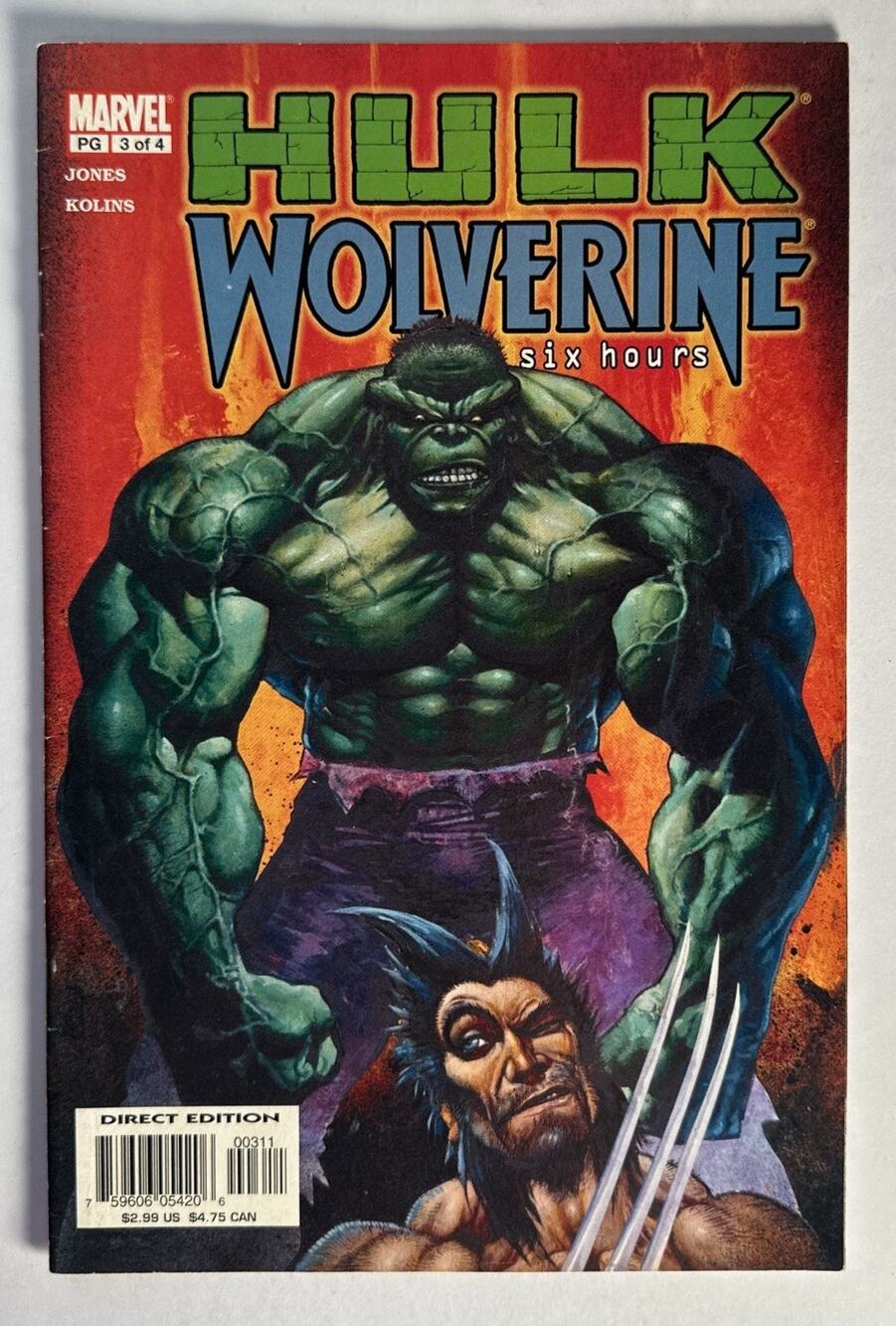 HULK/WOLVERINE: 6 HOURS #3 MINI 8.0 MARVEL COMIC BOOK CM13-215